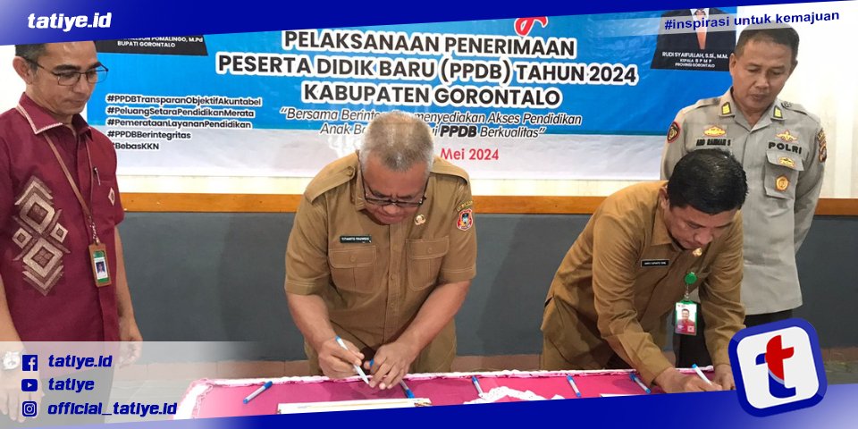 Asisten lll Setda Kabgor Resmikan PPDB 2024