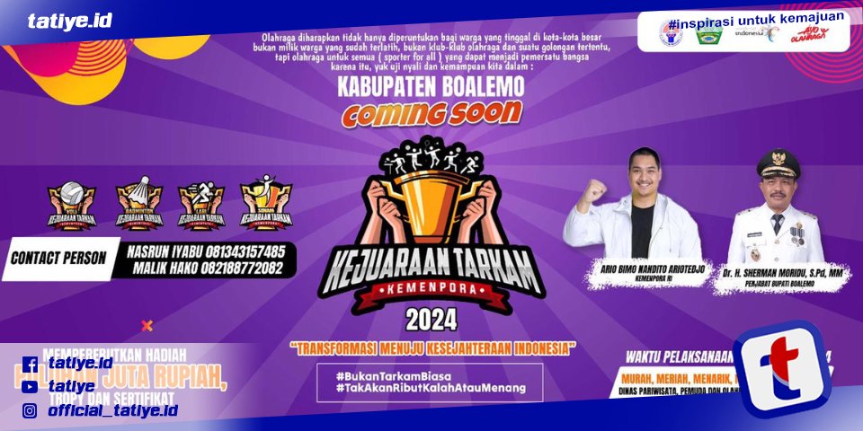 Kemenpora RI Akan Helat Kejuaraan Tarkam di Boalemo