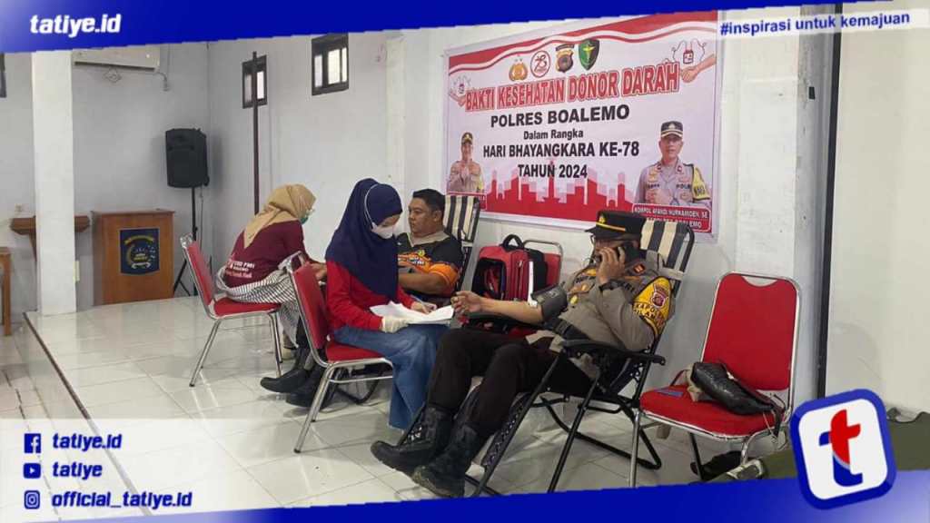 Peringati HUT Bhayangkara ke-78, Polres Boalemo Gelar Donor Darah