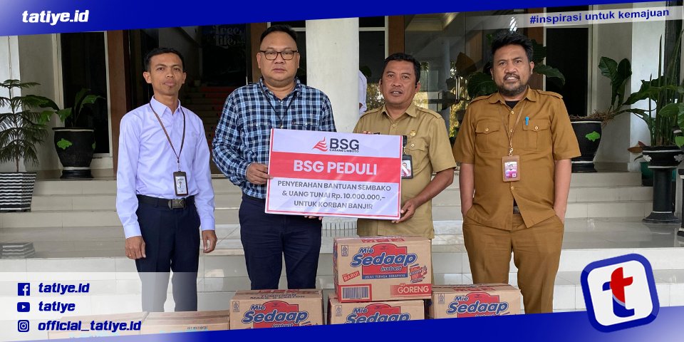 Kolaborasi dengan Pemda, BSG Cabang Limboto Salurkan Bantuan Pada Korban Banjir