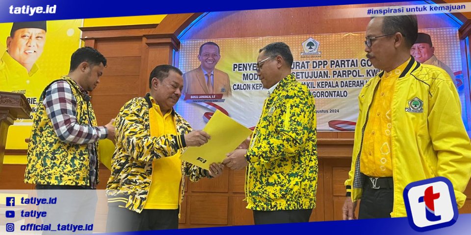 Kantongi B1 KWK, Thariq – Nurjanah Resmi Diusung Golkar Di Pilkada Gorut&nbsp;2024