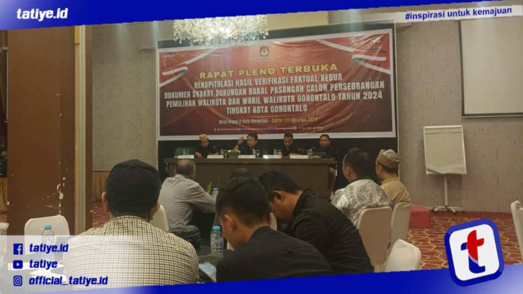 Jelang Pilkada Serentak 2024, KPU Kota Gorontalo Kembali Gelar Rapat Pleno&nbsp;Terbuka