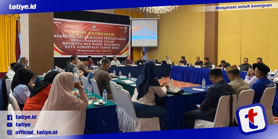 KPU Gelar Rakor Persiapan Pelaksanaan Pendaftaran Bapaslon Walikota dan Wakil Walikota&nbsp;Gorontalo