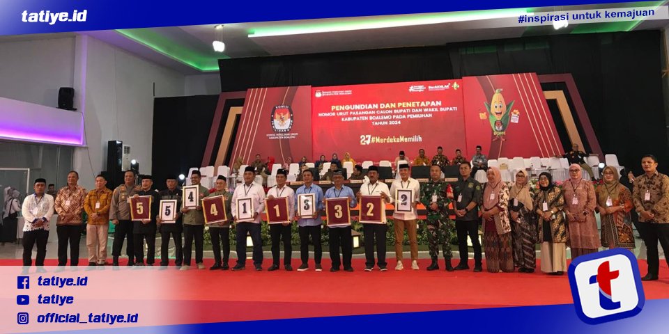 Hasil Undian Pilkada Boalemo 2024: Pasangan BUPATI Nomor 5